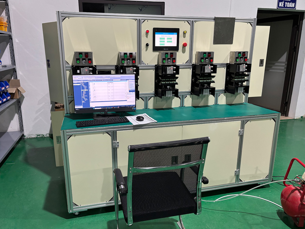 Máy test áp xuất của chi tiết bình chứa